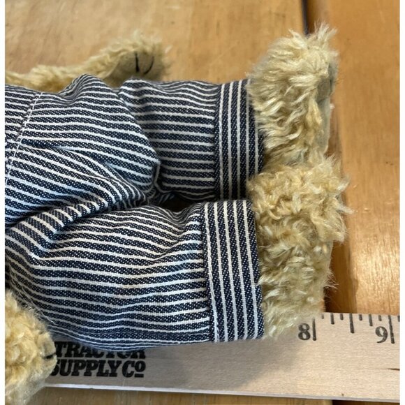 Bear Train Conductor Bandanna Overalls Plush Stuffed Animal Unipak Designs 8” - Picture 8 of 8